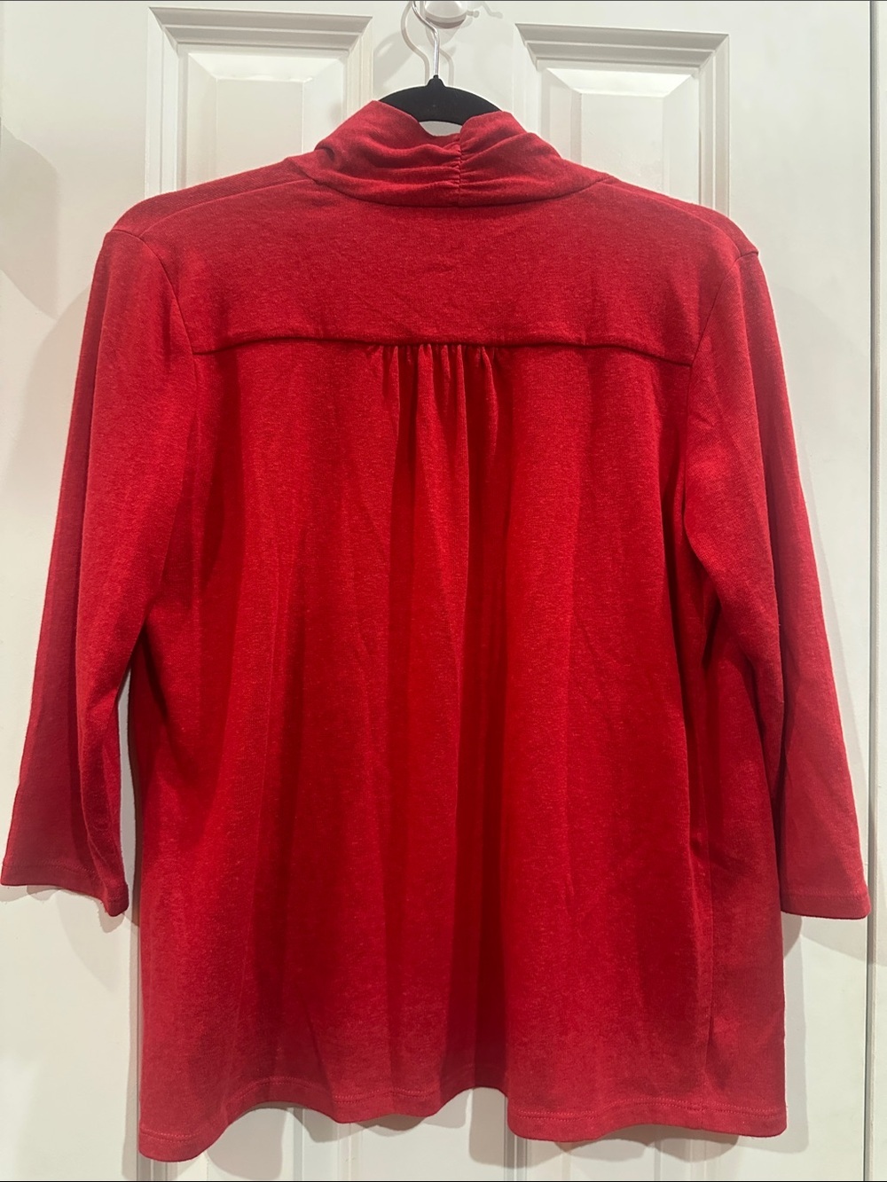 NWOT Talbots Red Open-Front Shawl-Collar Cardigan size SP - Picture 7 of 8